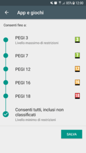 schermata app e giochi 