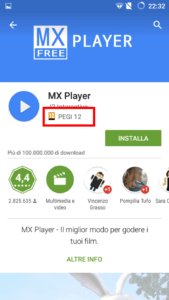 schermata play store