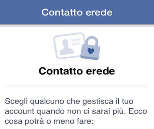 informazioni contatto erede